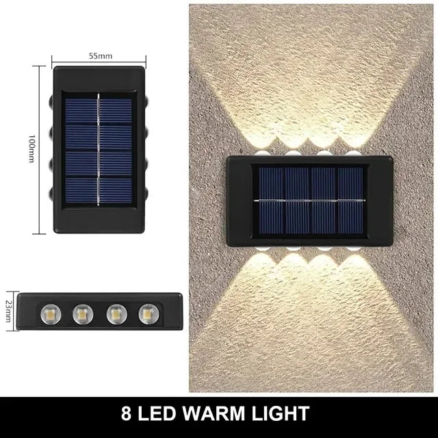 Соларна LED лампа за двор, стена и пътеки / Solar LED Wall Light