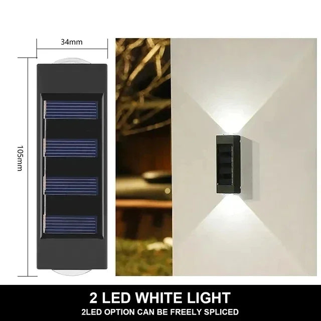 Соларна LED лампа за двор, стена и пътеки / Solar LED Wall Light