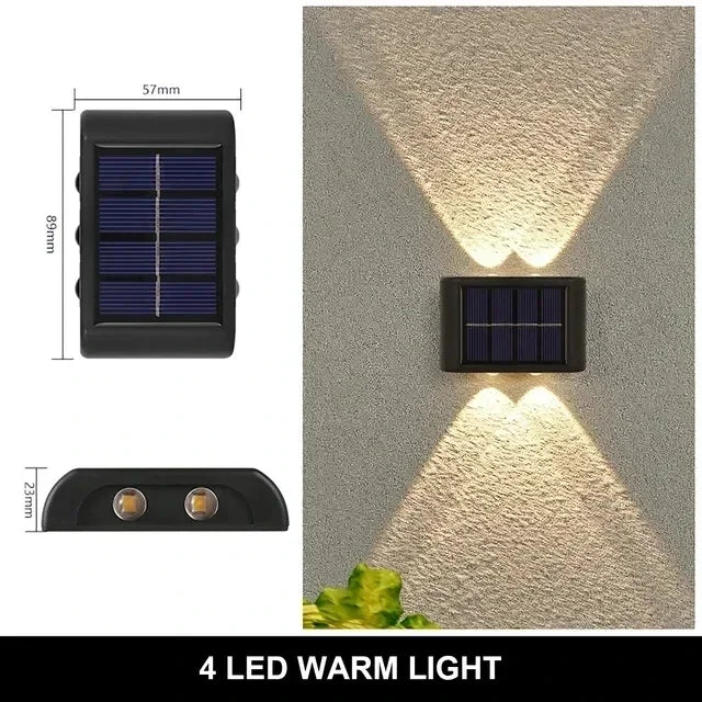 Соларна LED лампа за двор, стена и пътеки / Solar LED Wall Light