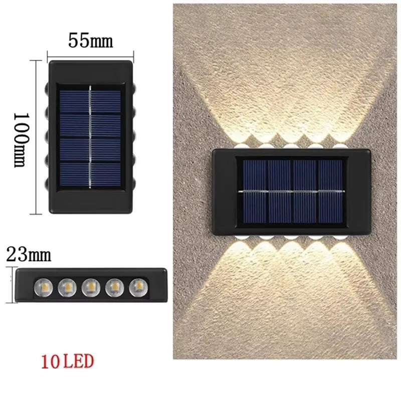 Соларна LED лампа за двор, стена и пътеки / Solar LED Wall Light