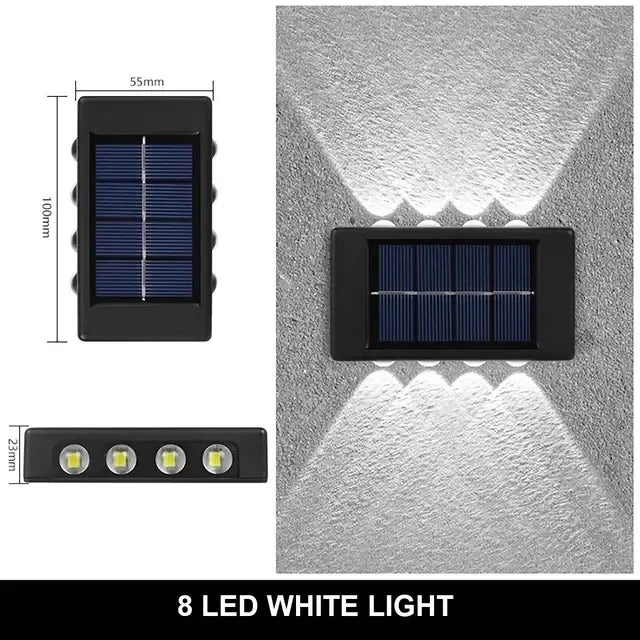 Соларна LED лампа за двор, стена и пътеки / Solar LED Wall Light