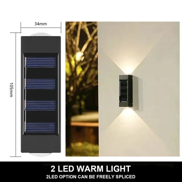 Соларна LED лампа за двор, стена и пътеки / Solar LED Wall Light
