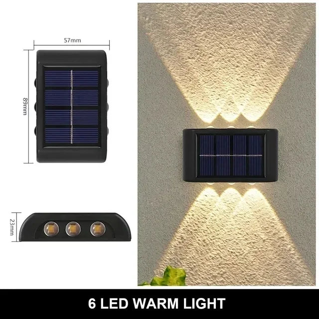 Соларна LED лампа за двор, стена и пътеки / Solar LED Wall Light