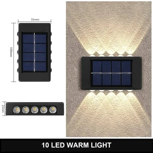 Соларна LED лампа за двор, стена и пътеки / Solar LED Wall Light