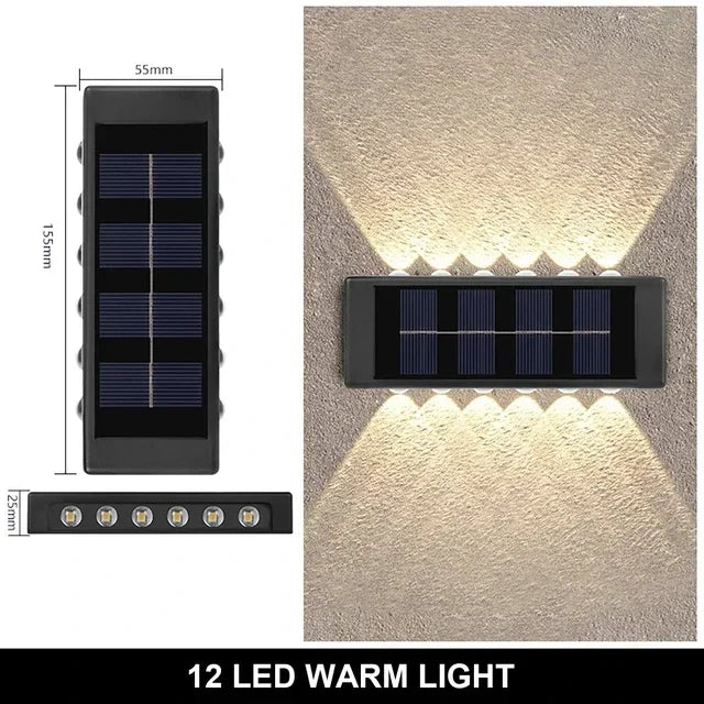 Соларна LED лампа за двор, стена и пътеки / Solar LED Wall Light