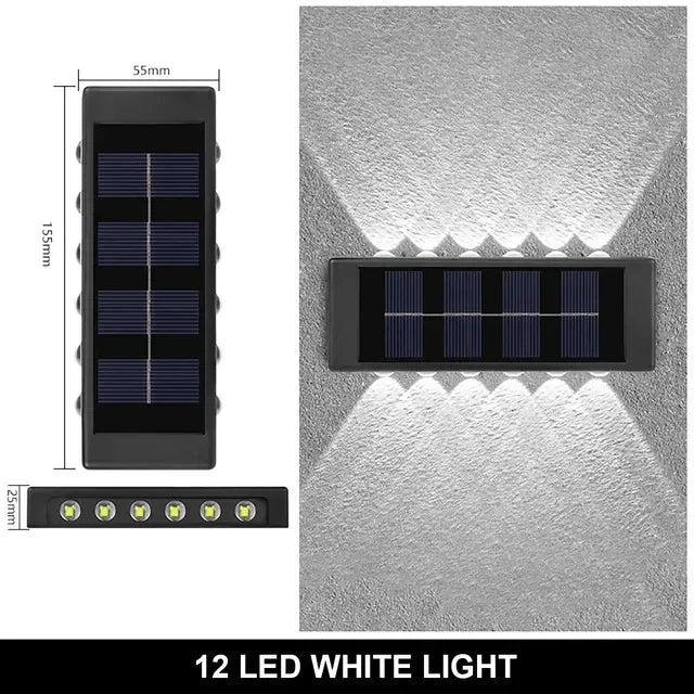 Соларна LED лампа за двор, стена и пътеки / Solar LED Wall Light